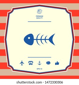 Fish skeleton icon. Graphic elements for your design