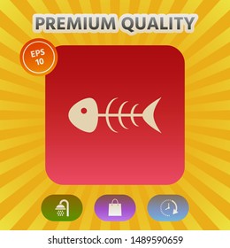 Fish skeleton icon. Graphic elements for your design