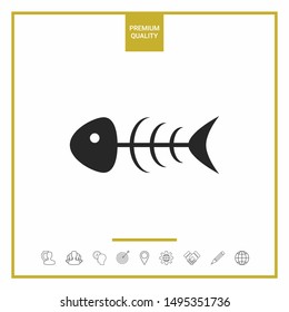 Fish skeleton icon. Graphic elements for your design
