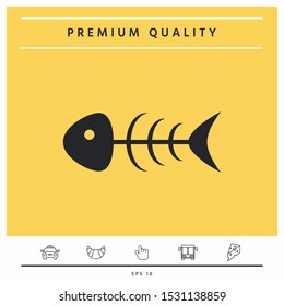 Fish skeleton icon. Graphic elements for your design