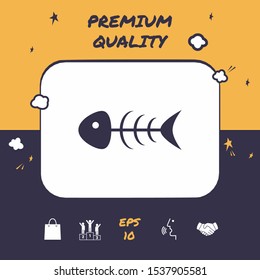 Fish skeleton icon. Graphic elements for your design