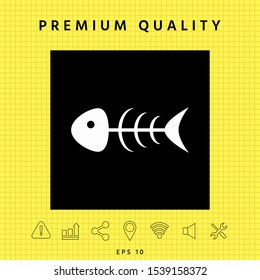 Fish skeleton icon. Graphic elements for your design