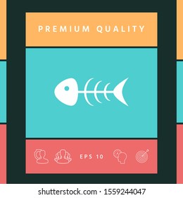 Fish skeleton icon. Graphic elements for your design