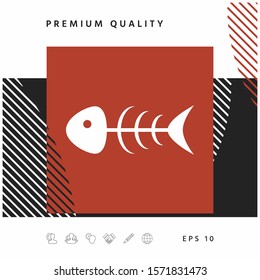 Fish skeleton icon. Graphic elements for your design