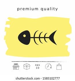 Fish skeleton icon. Graphic elements for your design