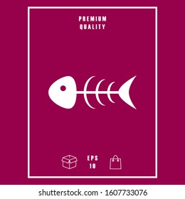 Fish skeleton icon. Graphic elements for your design