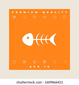 Fish skeleton icon. Graphic elements for your design