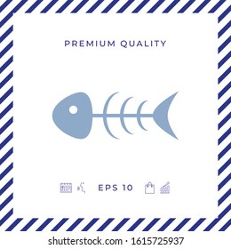 Fish skeleton icon. Graphic elements for your design