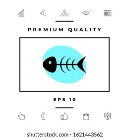 Fish skeleton icon. Graphic elements for your design