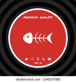 Fish skeleton icon. Graphic elements for your design