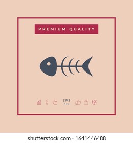 Fish skeleton icon. Graphic elements for your design