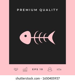 Fish skeleton icon. Graphic elements for your design