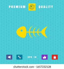 Fish skeleton icon. Graphic elements for your design