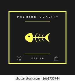 Fish skeleton icon. Graphic elements for your design