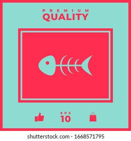 Fish skeleton icon. Graphic elements for your design