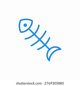 fish skeleton icon sign vector