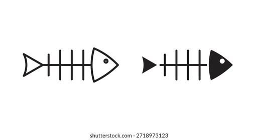 Skelett-Symbol für Fische. Symbol, Logo-Abbildung. Grafiksymbolsatz