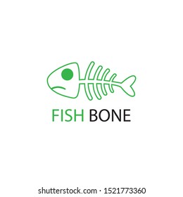 fish skeleton icon and symbol vector illustration