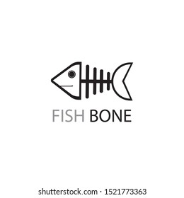 fish skeleton icon and symbol vector illustration