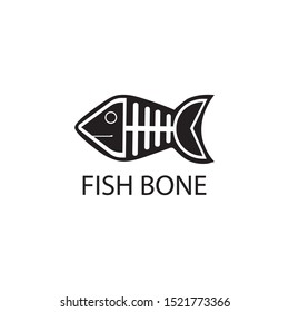 fish skeleton icon and symbol vector illustration