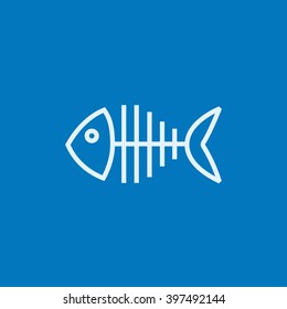 Fish skeleton line icon.
