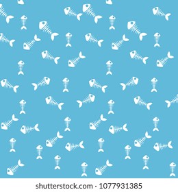 fish skeleton pattern background