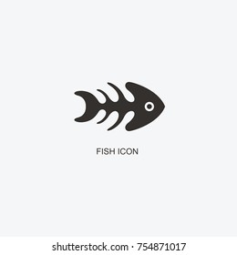 Fish and its skeleton pattern for design. Icon of seafood restaurant.
Animals in a natural environment. Illustration of graphic flat style