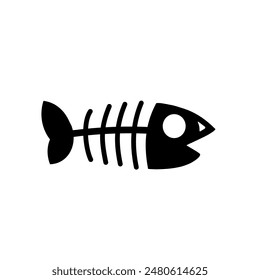 fish skeleton - vector icon	