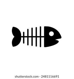 fish skeleton - vector icon