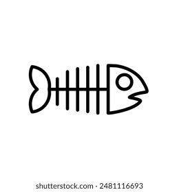 fish skeleton - vector icon