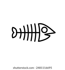 fish skeleton - vector icon