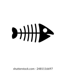 fish skeleton - vector icon