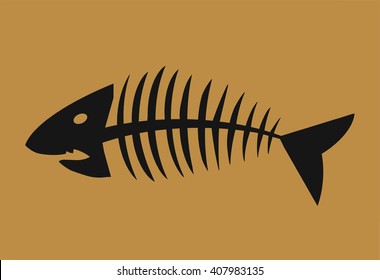 Fish skeleton. Vector illustration