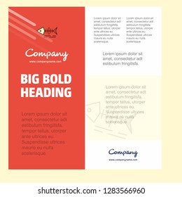 Fish skull Business Company Poster Template. with place for text and images. vector background