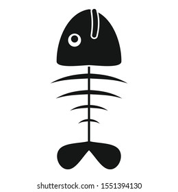 Fish skull icon. Simple illustration of fish skull vector icon for web design isolated on white background