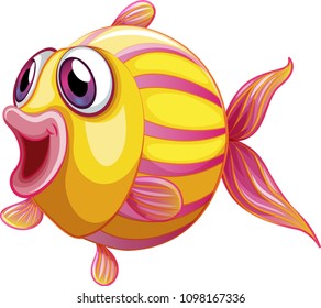 fish smile vector cartoon 