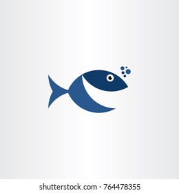 fish smile vector logo icon sign design