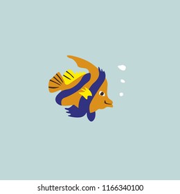 Fish Smiling Vector Illustration