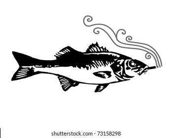 Fish smoking  a cigarette