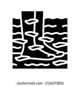 vector de icono de glifo spa de peces. signo de spa de pescado. símbolo de contorno aislado ilustración negra