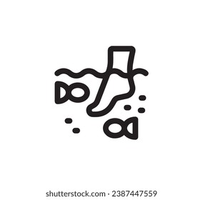 Fish Spa icon vector. Linear style sign for mobile concept and web design. Fish Spa symbol illustration. Pixel vector graphics - Vector.