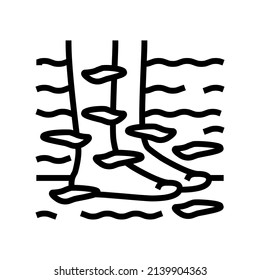fish spa line icon vector. fish spa sign. isolated contour symbol black illustration