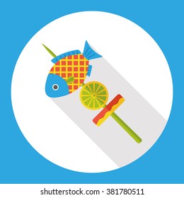 Fish spear flat icon