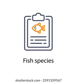 Fish species vector icon stock illustration