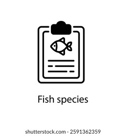 Fish species vector icon stock illustration