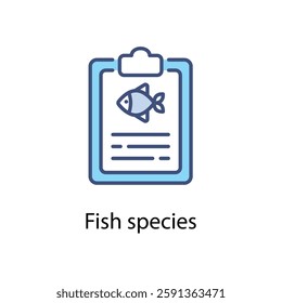 Fish species vector icon stock illustration