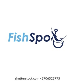 FISH SPOT wordmark logo vector 