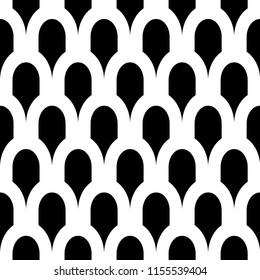 Fish squama print. Mermaid scales wrapping. Traditional Japanese seamless pattern.  Stock vector