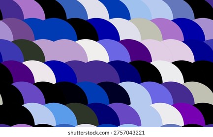 Fish squama texture seamless vector pattern. Mermaid tail skin graphic design. Marine geometric motif. Creative fish scale detail elements. Squama tile illustration.