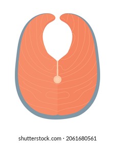 fish steak icon on white background